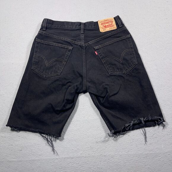 Vintage Levis 505 Cut Off Shorts Men 32 Black Madeβ in USA Inseam 10" - Picture 8 of 10